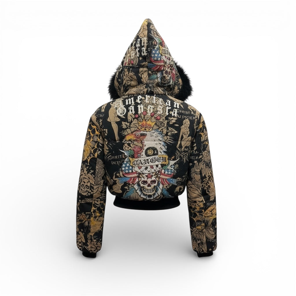 1/1 “American Gangsta” Ed Hardy Puffer Jacket