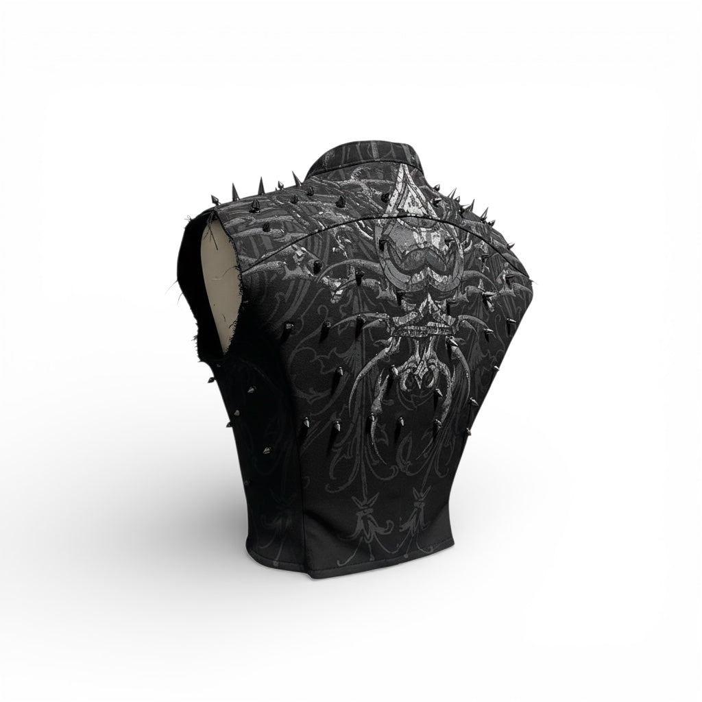 Affliction (Black) Spiked Moto Vest
