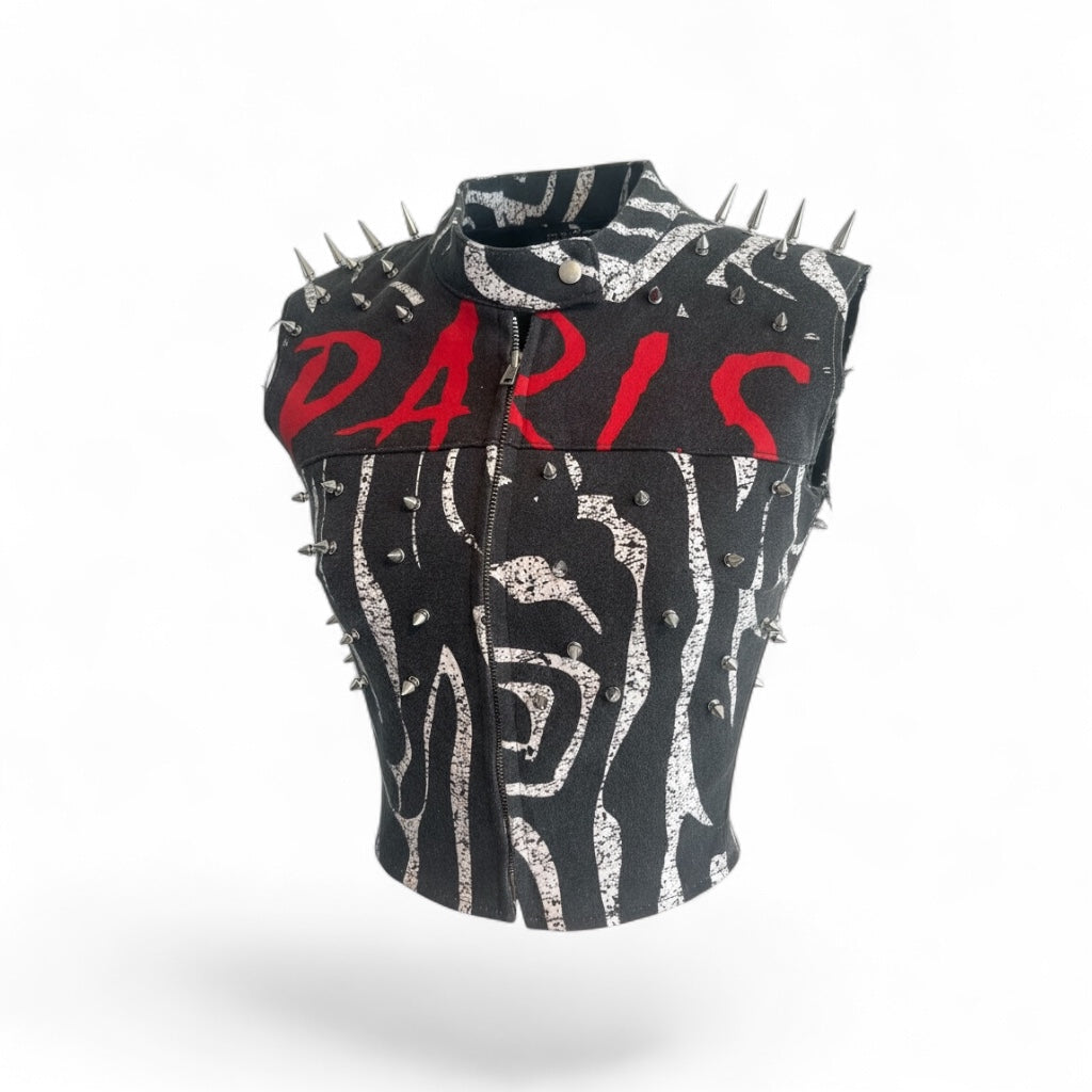 Paris is Punk Spiked Moto Vest