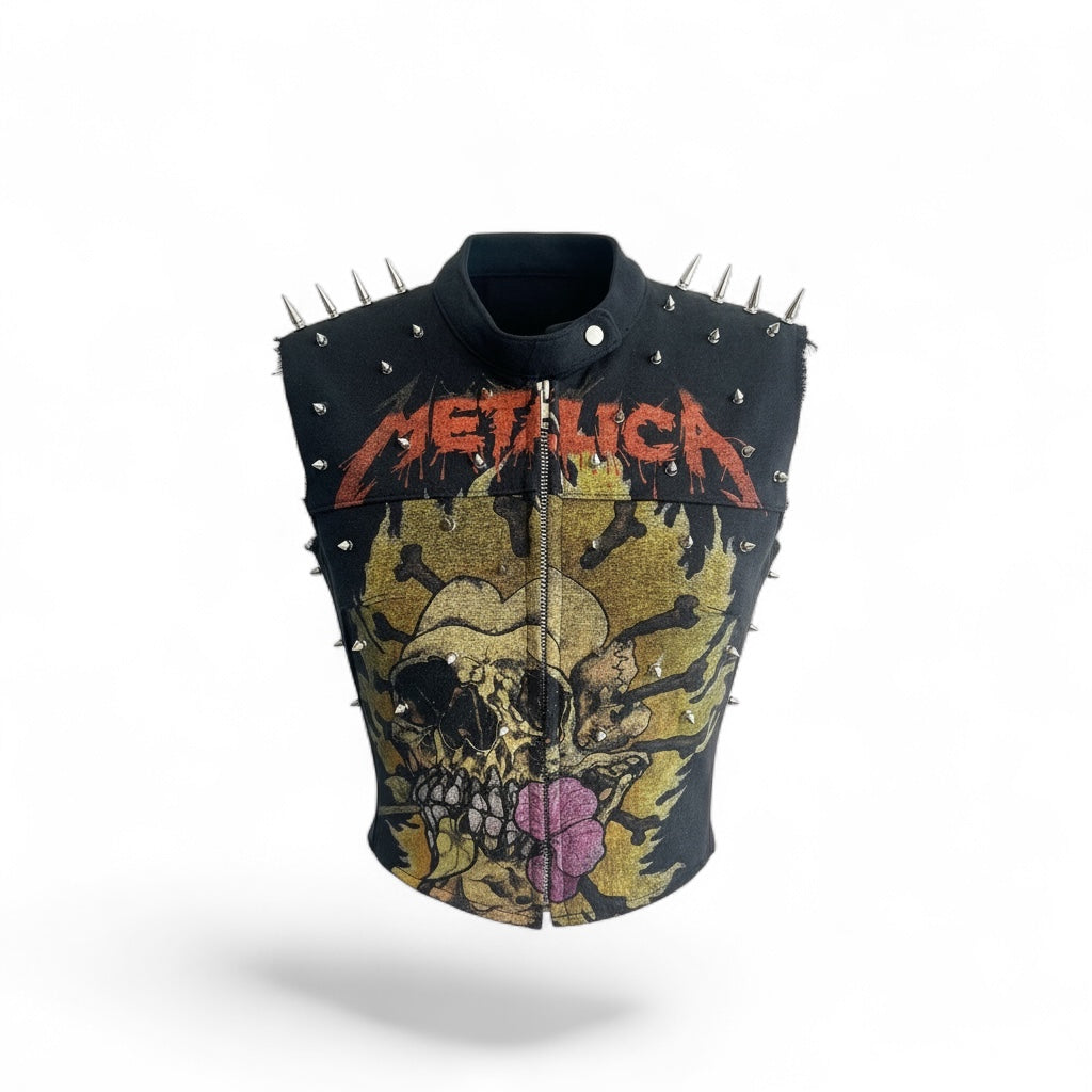 Metallica (Red) Spiked Moto Vest