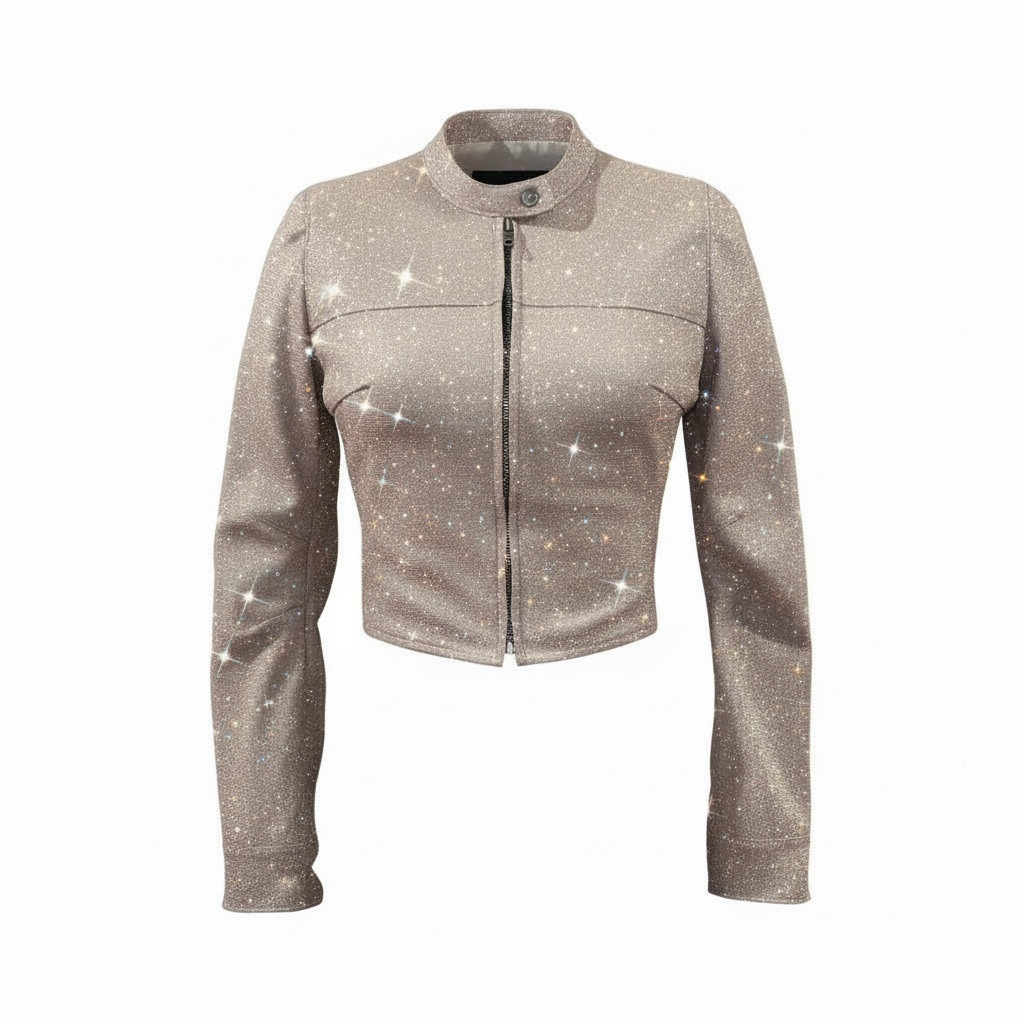 Pink Sparkle Moto Jacket