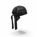 Black Leather Moto Cap