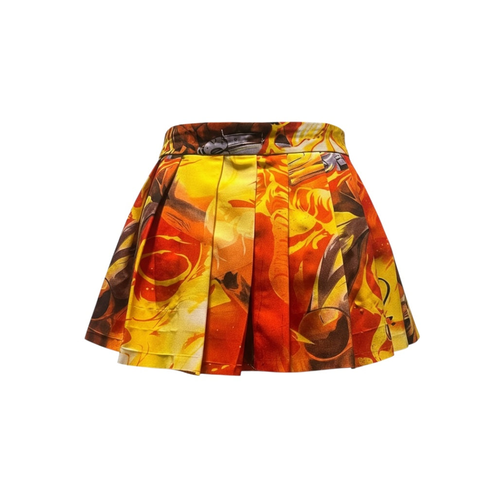 Upcycled Anime Skirt (Orange)