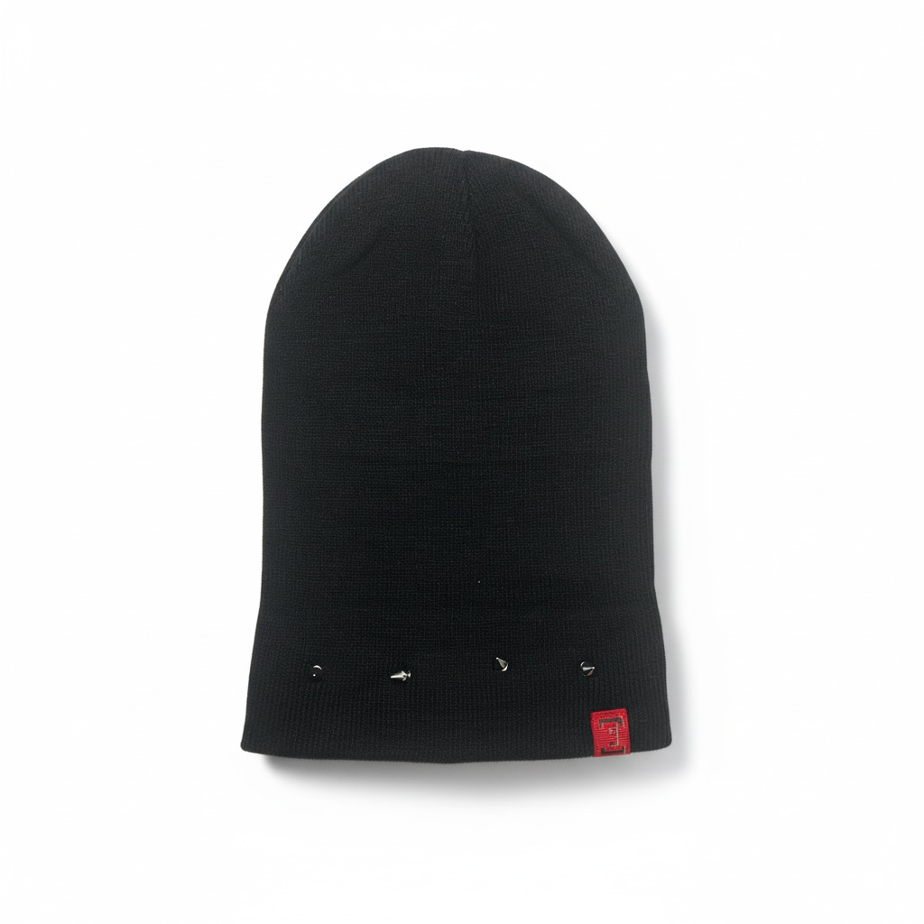 “U” Spiked Beanie (Black)