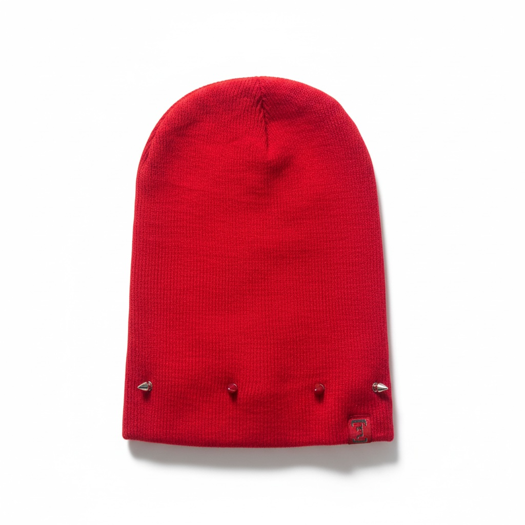 “U” Spiked Beanie (Red)