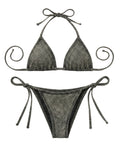 Rhinestone Bikini (Grey No Skirt)