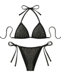 Rhinestone Bikini (Black No Skirt)